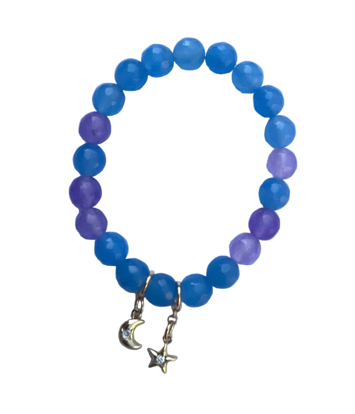 Starry Night Petit Stretch Bracelet in Blue & Mauve
