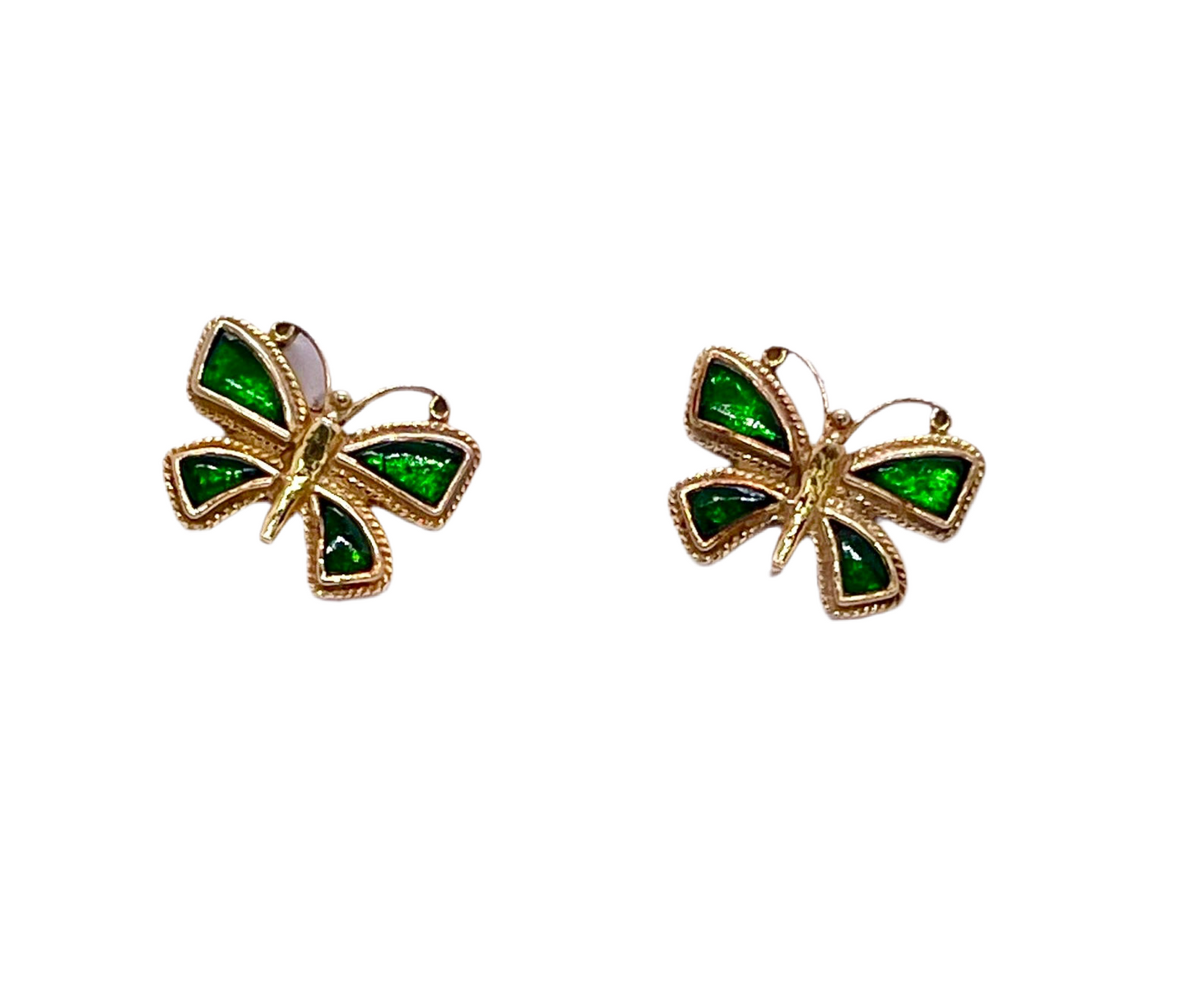 Butterfly Studs: Green
