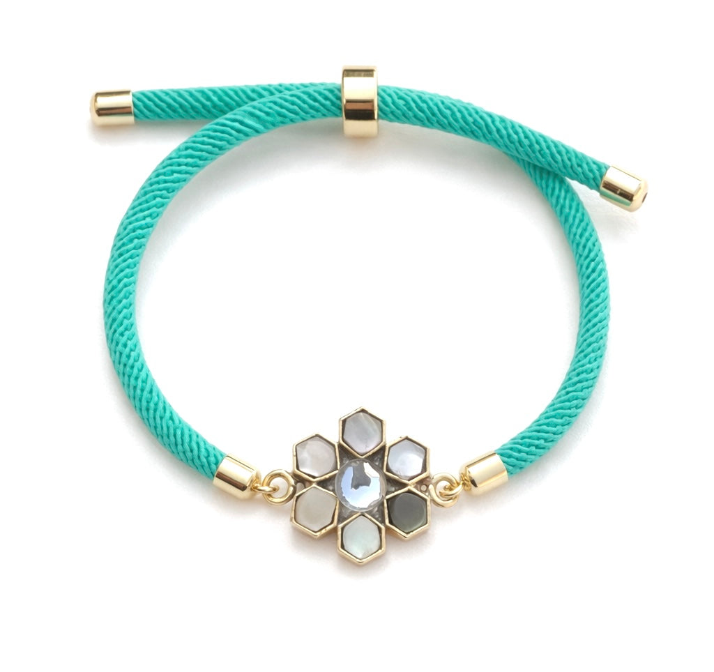 Cord Bracelet: Arabesque Turquoise