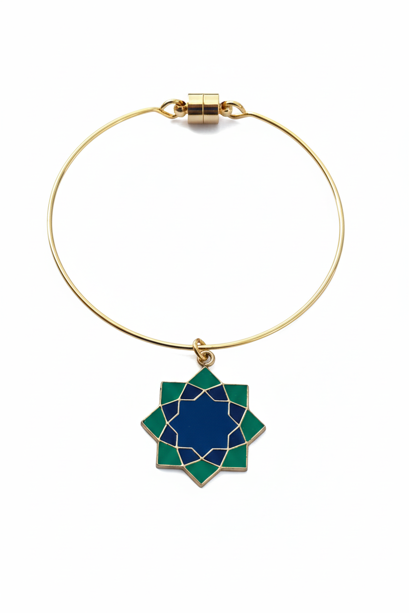 Rub el Hizb Charm Bangle: Green