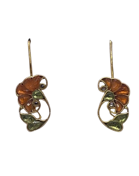 Baby Carnation Earrings - Tangerine