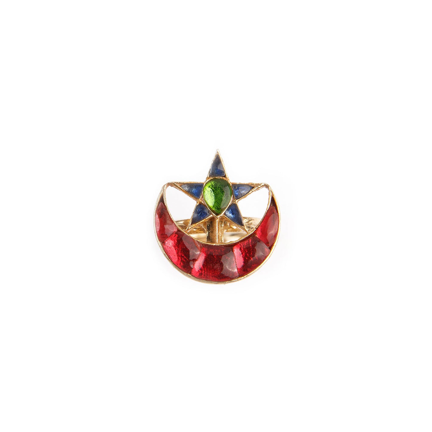 Chand Tara Ring - Red, Blue and Green SOLD
