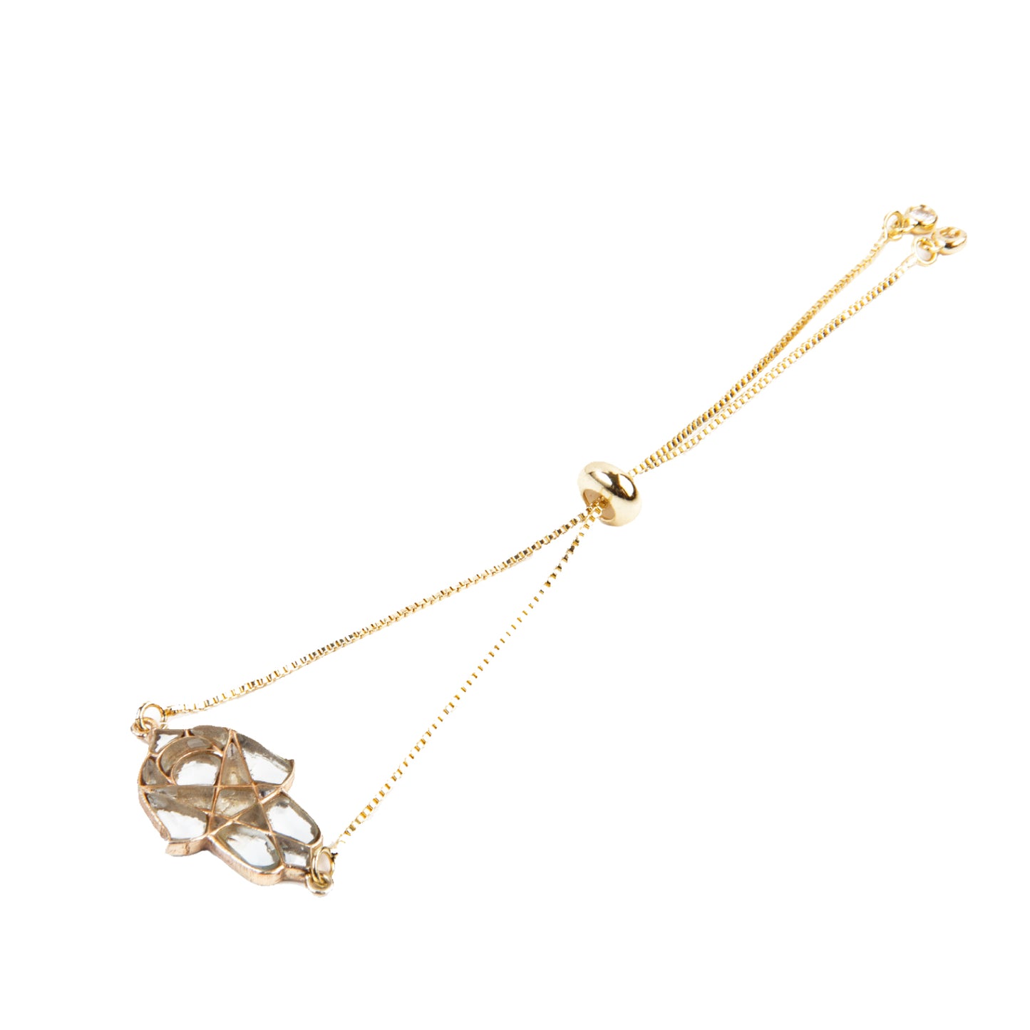 Hamsa Chain Bracelet - Silver and Gold