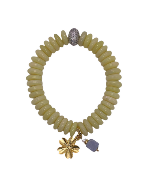 Stretch Bracelet: Yellow Jade