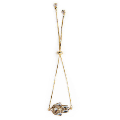 Hamsa Chain Bracelet - Silver and Gold
