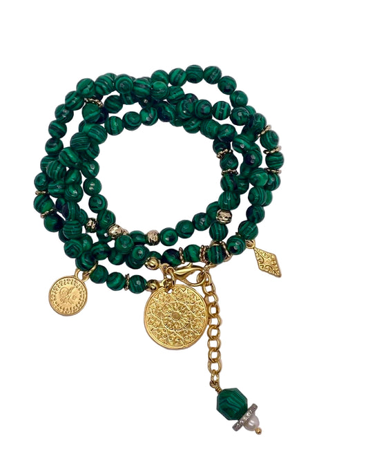 The Wraparound: 2 in 1 Bracelet & Necklace in Green