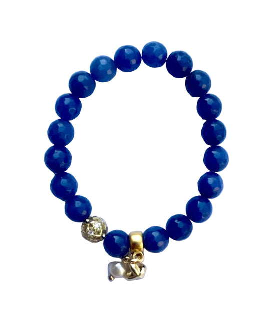 Petit Butterfly                                 Stretch Bracelet in Navy