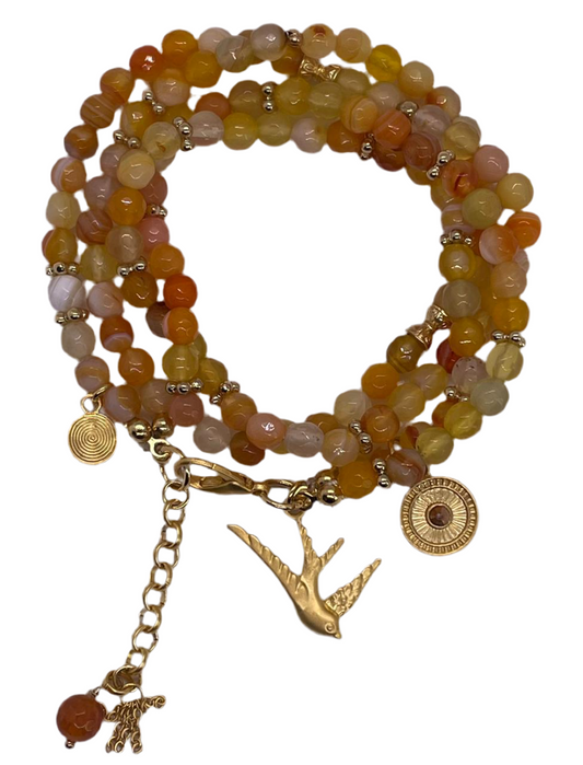 The Wraparound: 2 in 1 Bracelet and Necklace in Yellow