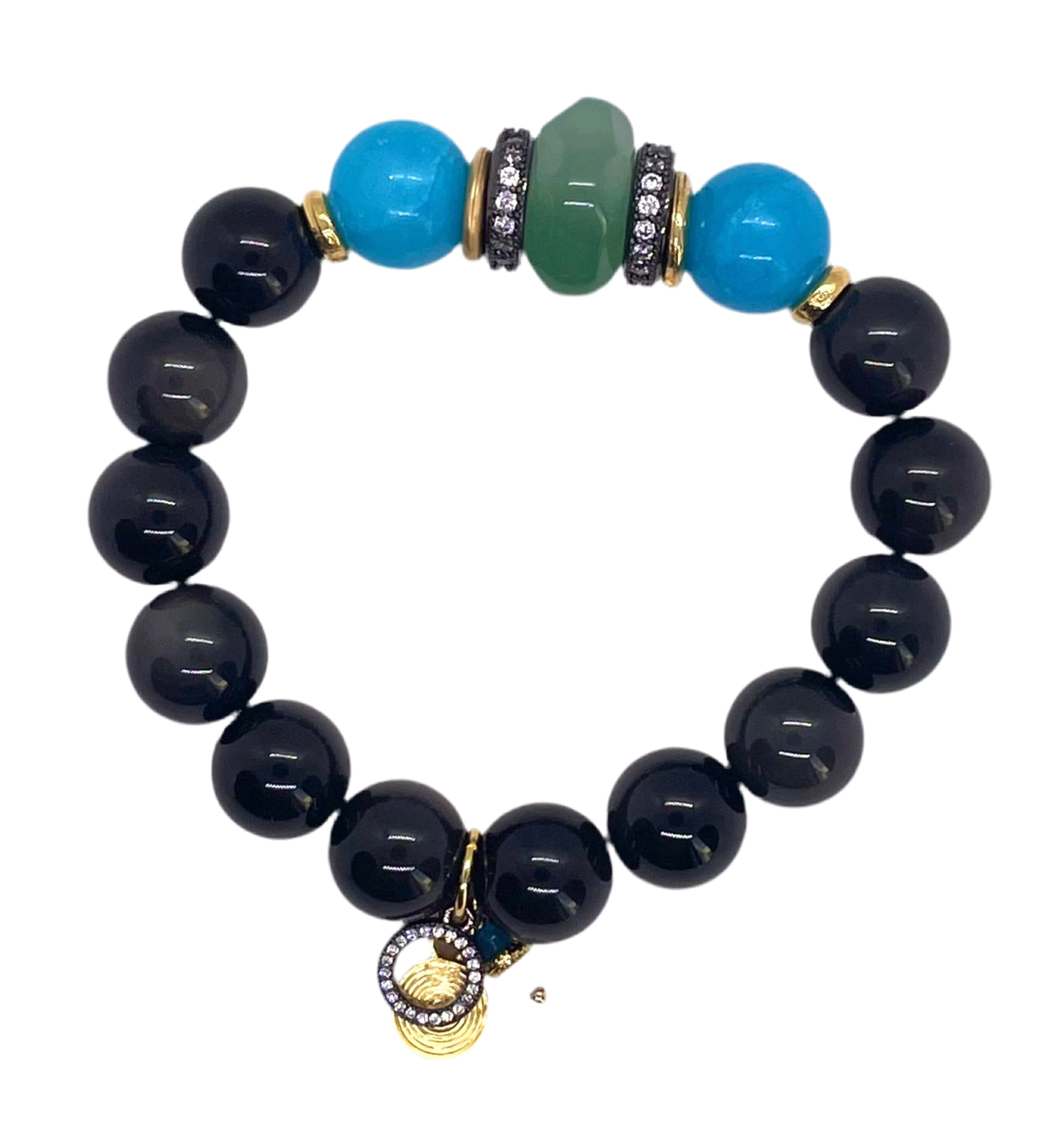 Stretch Bracelet: Black & Blues