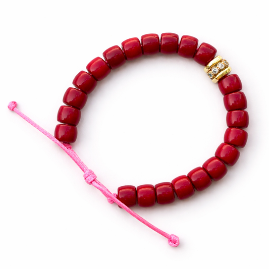 Cotton Candy Luxe Bracelet: Red