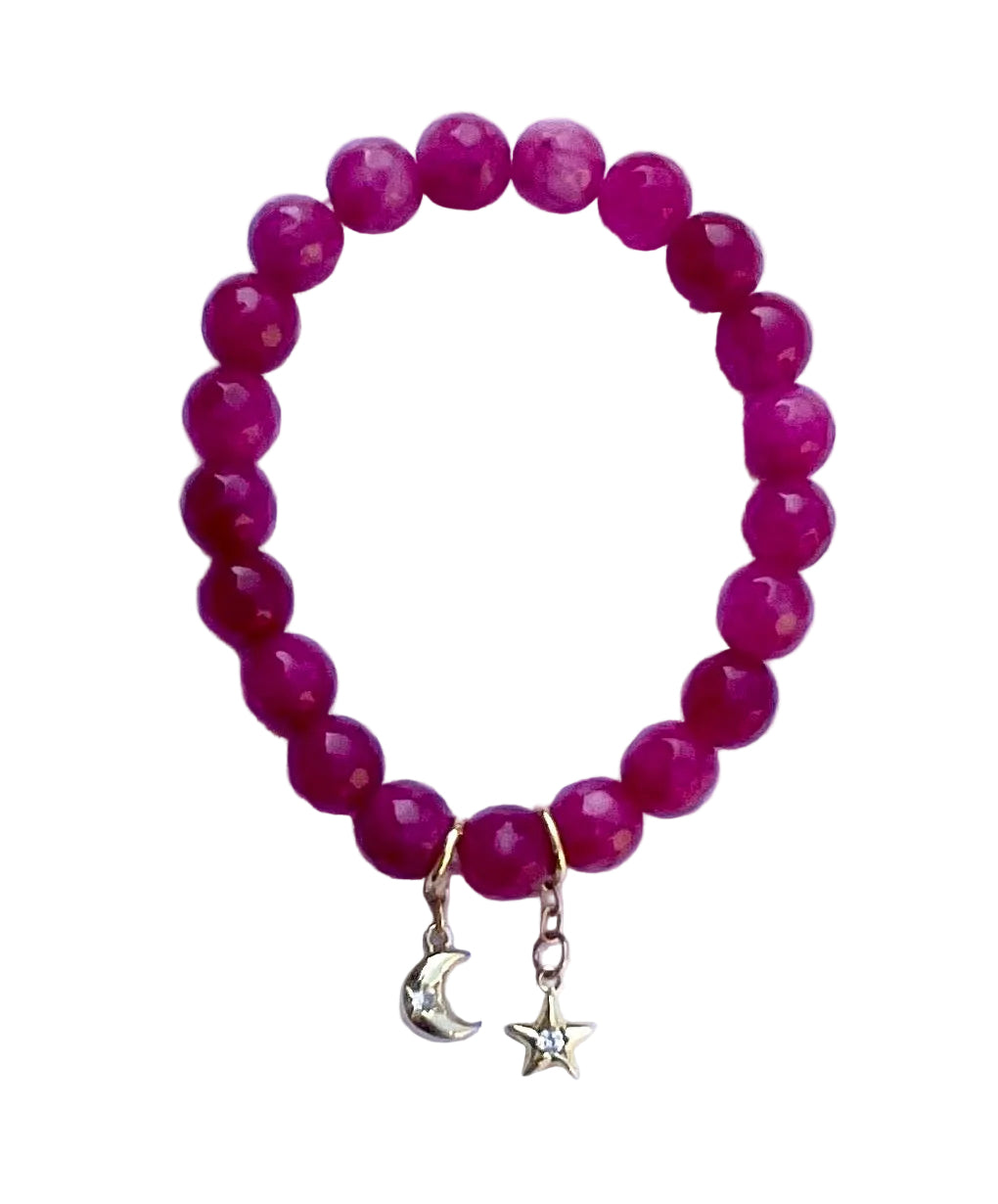 Starry Night                                         Petit Stretch Bracelet in Magenta