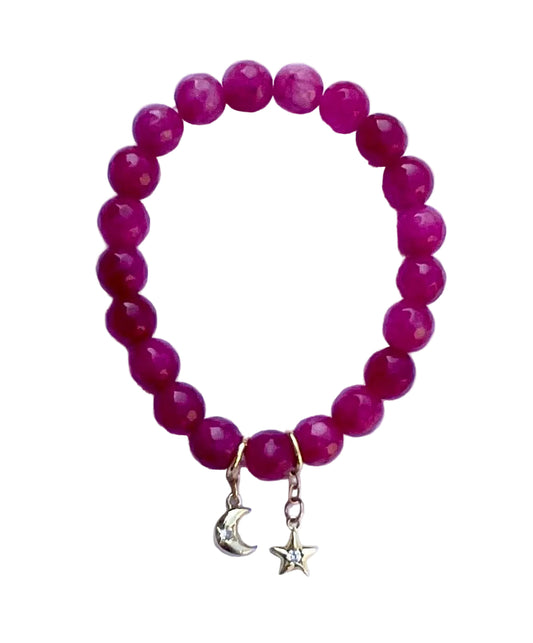Starry Night                                         Petit Stretch Bracelet in Magenta