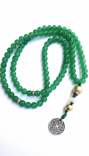 Tasbeeh: Green with Silver Charm