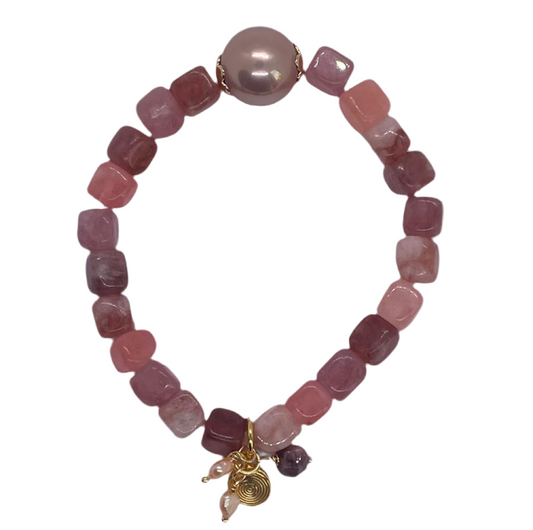 Stretch Bracelet: Pink Chai