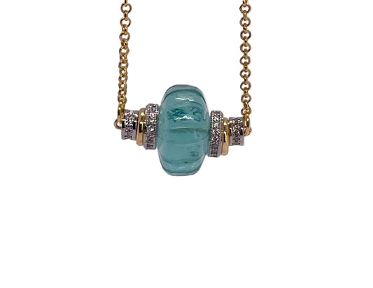 The Yuva Necklace: Turquoise with Gold & Silver Accents