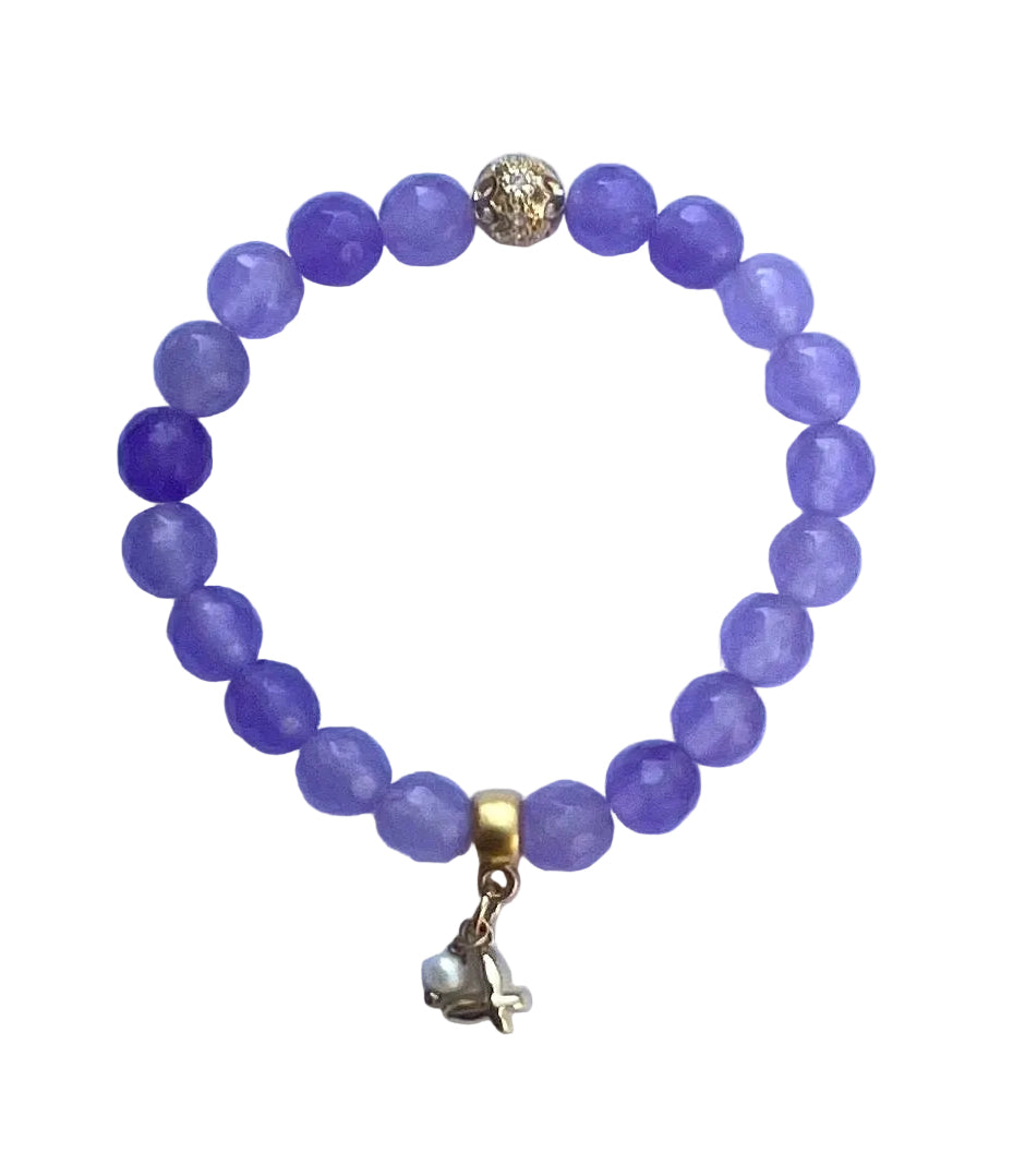 Petit Butterfly                       Stretch Bracelet in Mauve