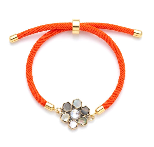 Cord Bracelet: Arabesque Orange