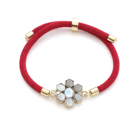 Cord Bracelet: Arabesque Red