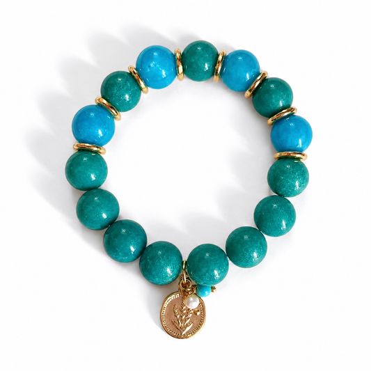 Stretch Bracelet: Blue & Green Series 1