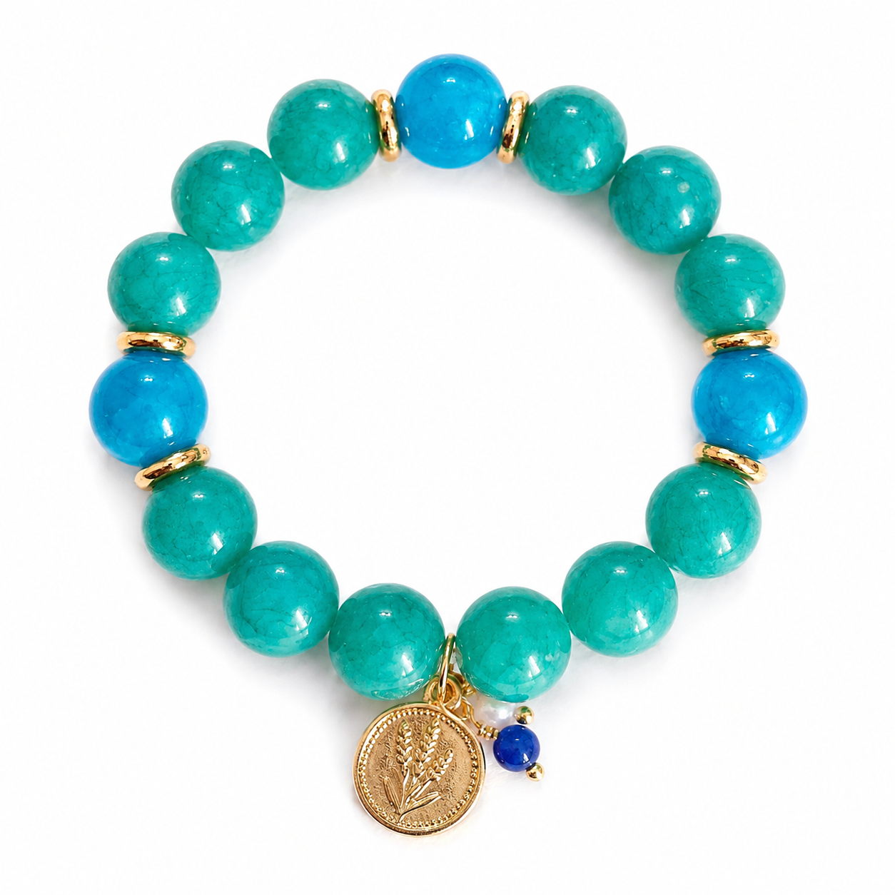 Stretch Bracelet: Blue & Green Series 6