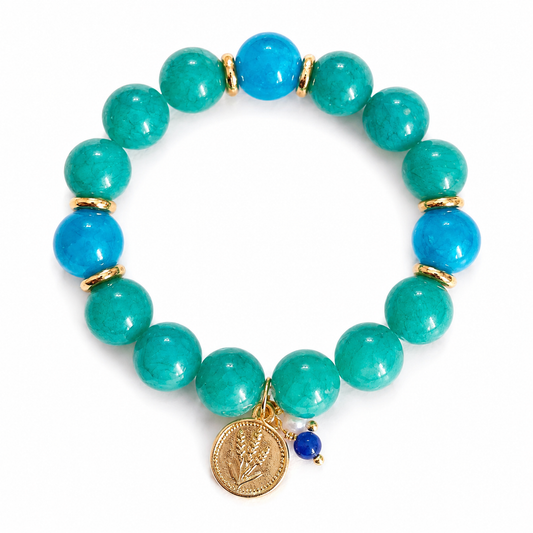 Stretch Bracelet: Blue & Green Series 6