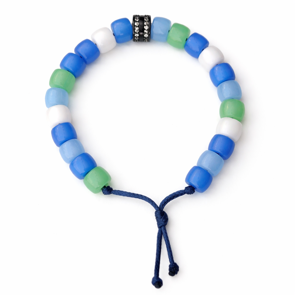 Cotton Candy Luxe Bracelet: Shades of Blue, Green & White