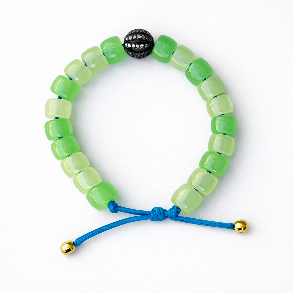 Cotton Candy Luxe Bracelet: Shades of Green