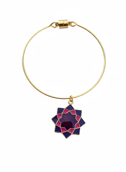 Rub el Hizb Charm Bangle: Pink
