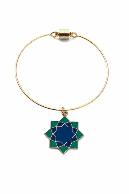 Rub el Hizb Charm Bangle: Green
