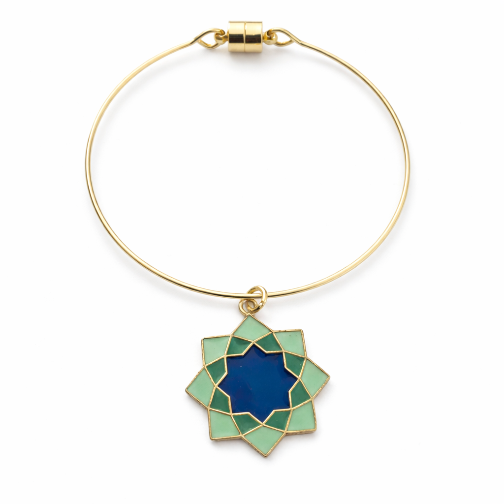 Rub el Hizb Charm Bangle: Green