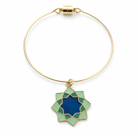 Rub el Hizb Charm Bangle: Green