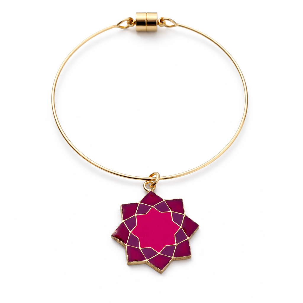 Rub el Hizb Charm Bangle: Pink