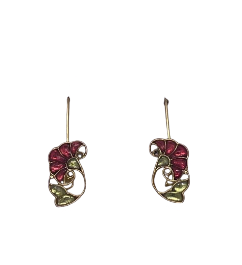 Baby Carnation Earrings: Rose Red